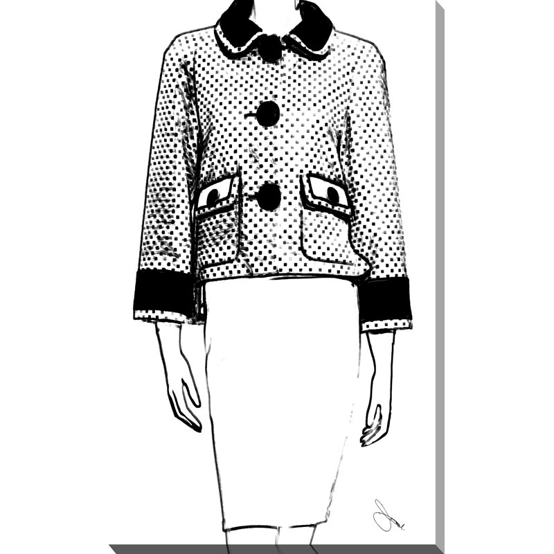 « classic chic 2 », reproduction d’impression sur toile encadrée, H 30 po x l 18 po x P 1 po, Toile tendue
