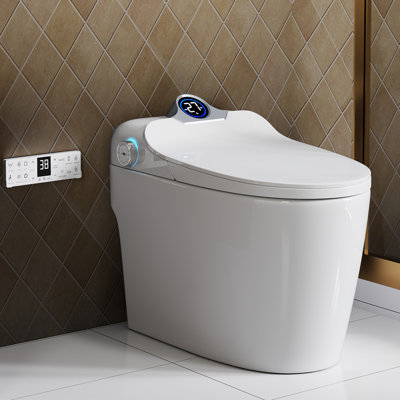 1.28-GPF Smart Toilet With Foot-Sensor Control, 3-Level Heated Seat, And LED Display