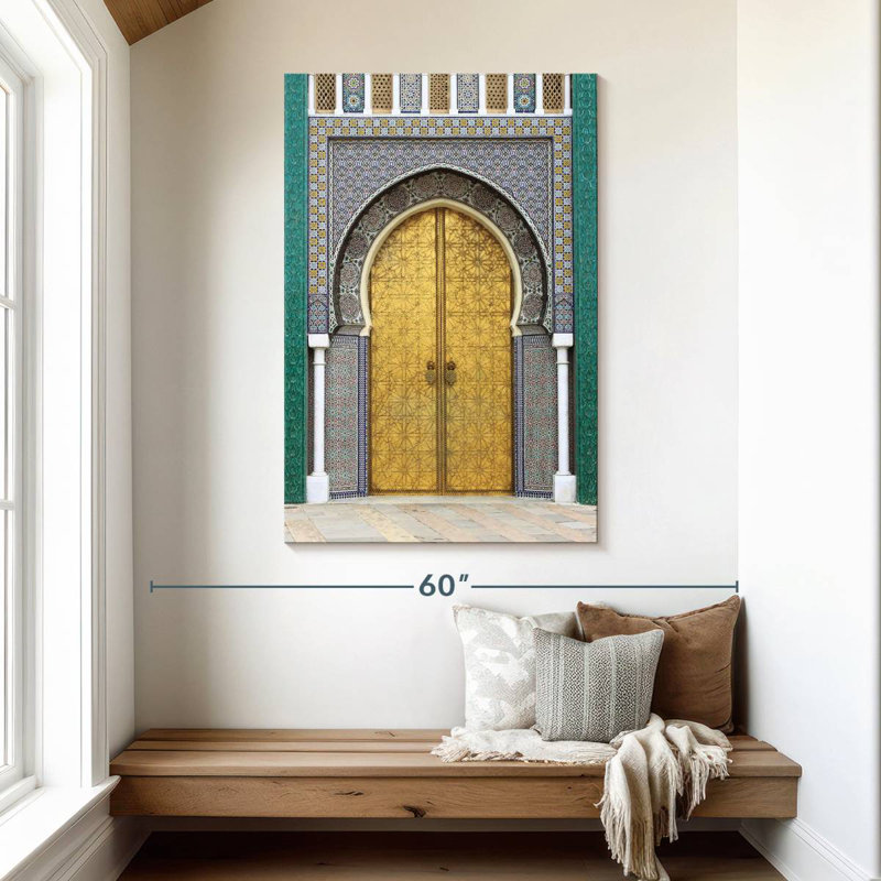 Lilie Royal Palace Doors In Fes, H 48 po x l 32 po