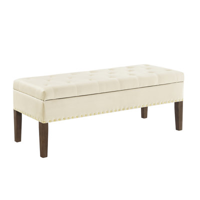 Tufted Bench with Storage