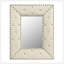 Stylish Rivet Decorated PU Covered MDF Framed Mirror For Modern Wall Decor, Suitable For Various Rooms And Easy To Install.