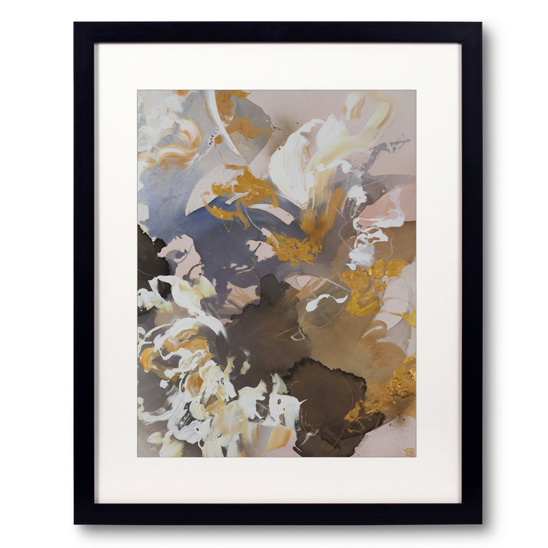 «Drops Of Sunshine» par Novi Lim, Papier avec cadre noir, H 20 po x l 16 po