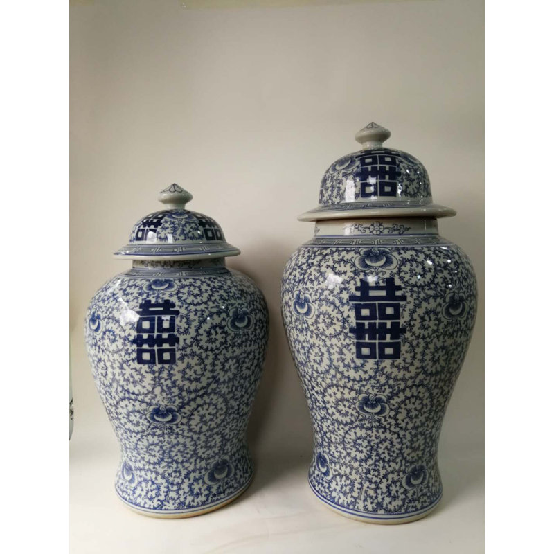 Handmade Ginger Jar, 24" H x 13" W x 13" D
