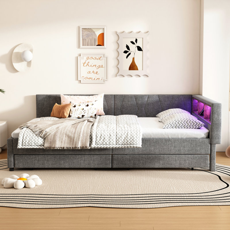 Storage Bed, Grey