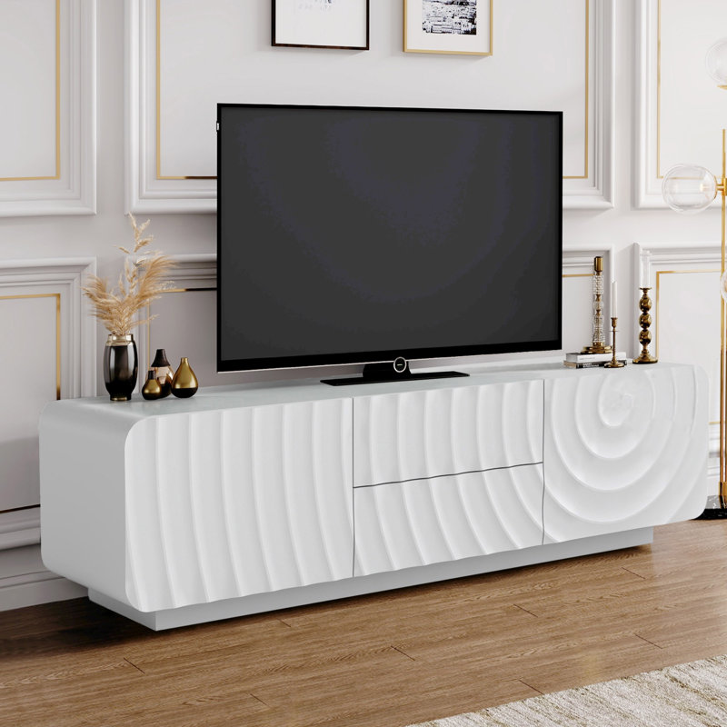 Meuble télé 58 po Modern, Blanc