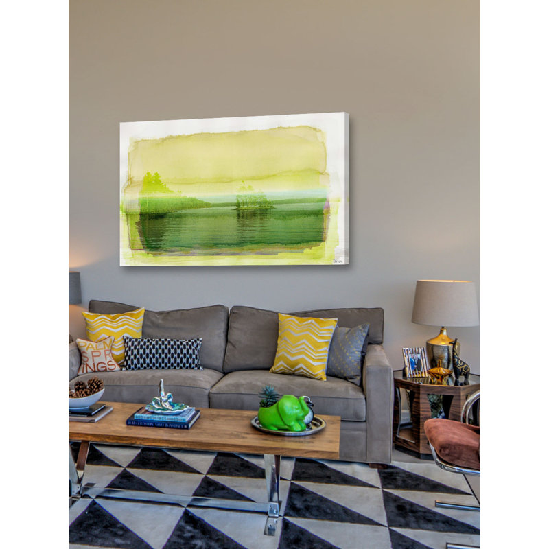 « electric island », reproduction sur toile, H 12 po x l 18 po x P 1,5 po