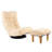 Corrigan Studio® Adjustable Reclining Ergonomic Swiveling Floor Game Chair with Footrest in White-1128272961
