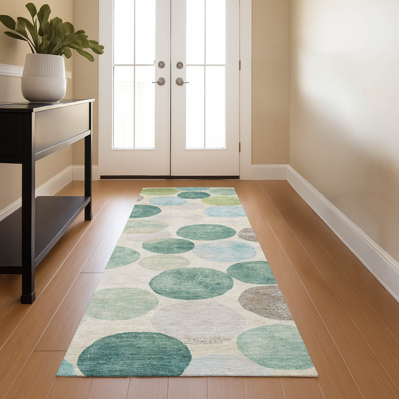 Premium Machine Washable Tiana Geometric Rug, Runner 2'3" x 7'6"