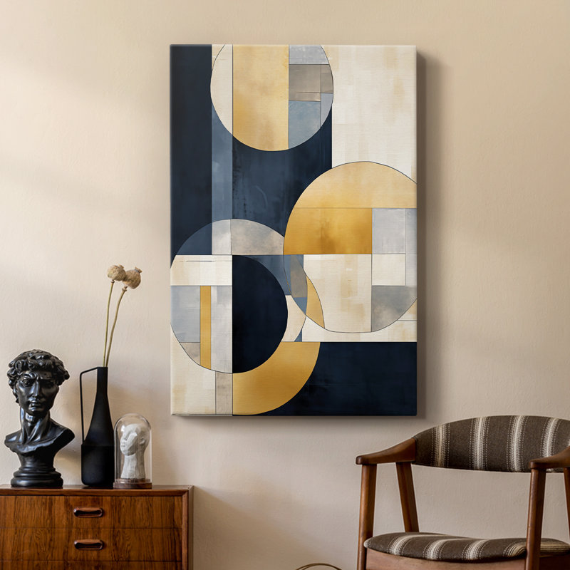Série ABSTRACT DLX III - Toile tendue avec châssis Premium - Prêt à être accroché, H 18 po x l 12 po