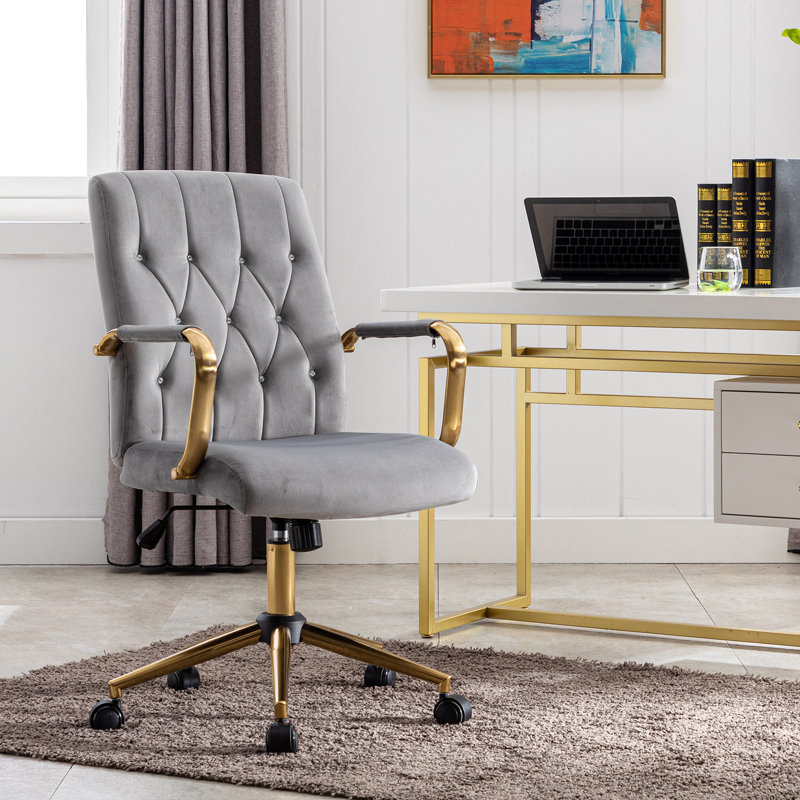 Chaise de bureau Jaycie, Gris