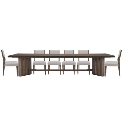 Trestle Dining Table With 6 Side Chairs