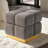 Contemporary Style Square Storage Stool