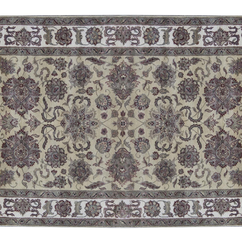 Tapis gris de haute qualité noué à la main Trinity