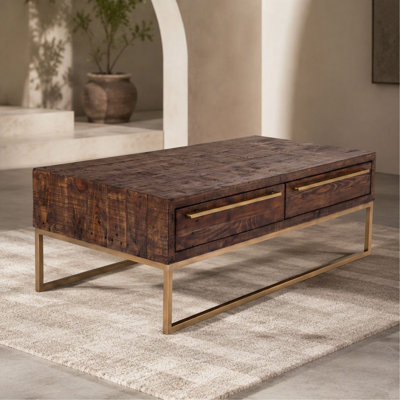 Table basse de style transitionnel taupe