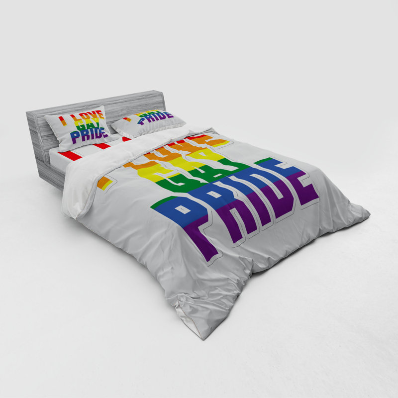 Pride Polyester Duvet Cover, Queen Duvet Cover + 3 Additional Pieces