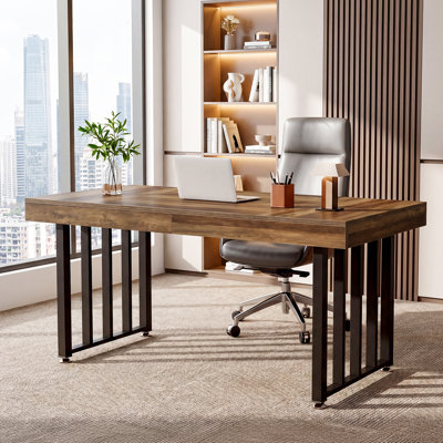 Metal Base Computer Desk