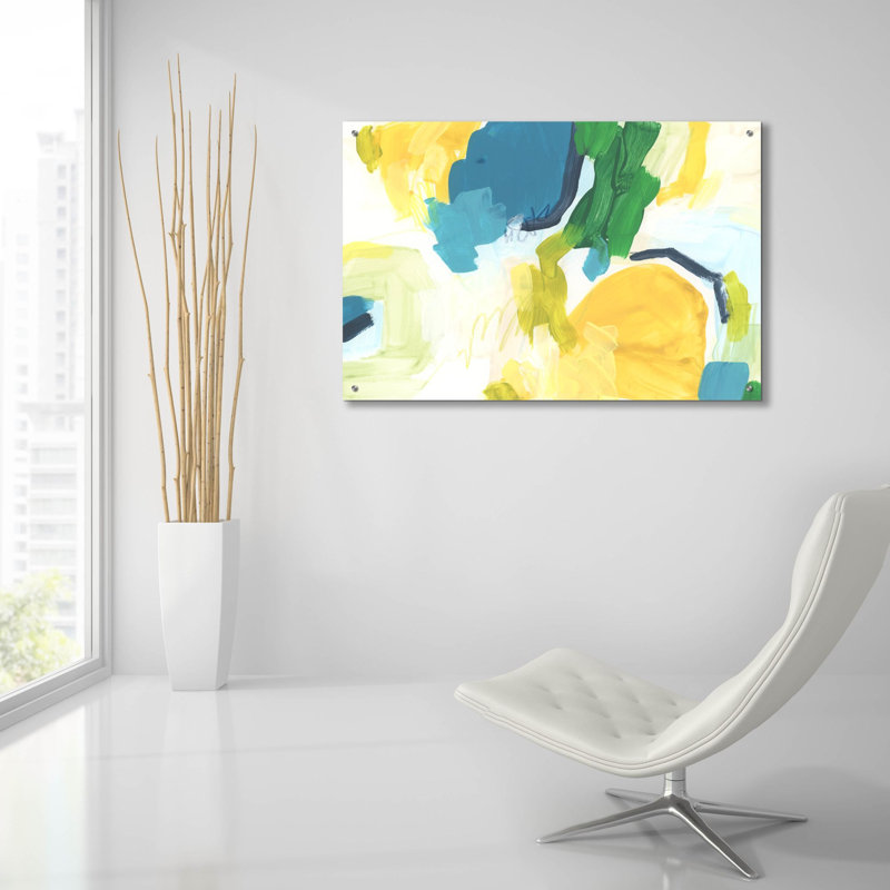  Art mural en verre acrylique «Sunniquant Up 2» par June Erica Vess, 36 po x 24 po, H 24 po x l 36 po
