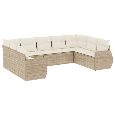 Vidaxl Garden Sofa Set Beige, Cream White
