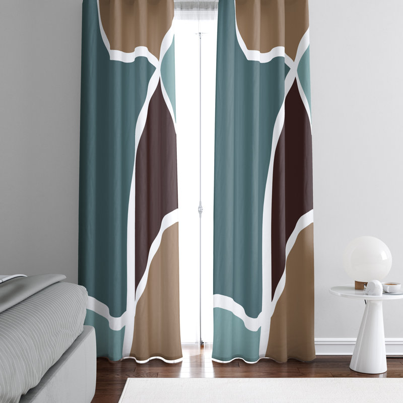 Semi Sheer Curtain Panel Pair, 40" W x 82" L