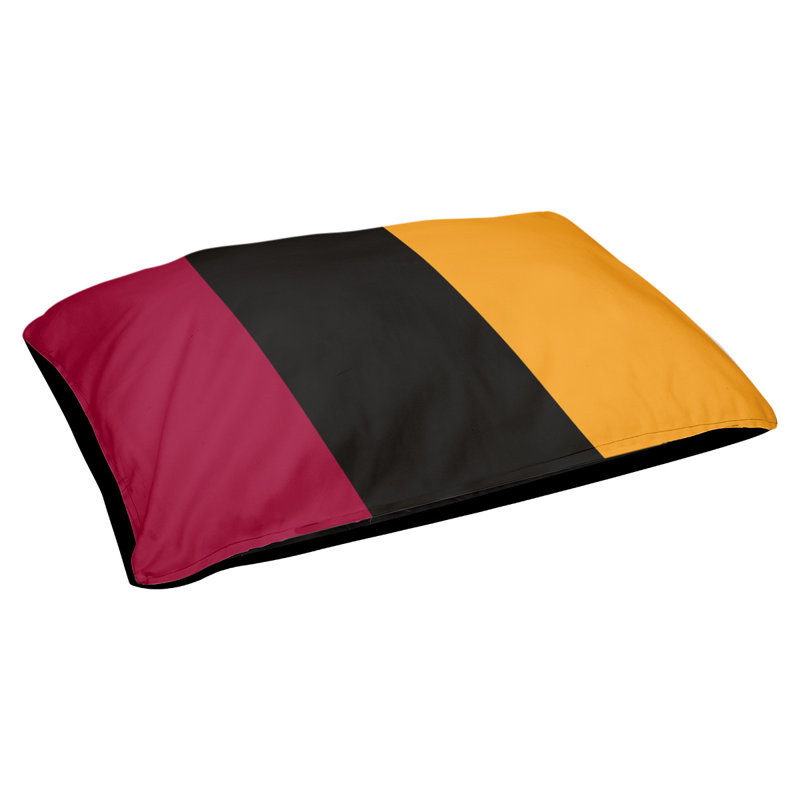 Coussin rectangulaire designer Los Angeles Anaheim, Moyen (L 30 po x l 40 po), Rouge / noir / jaune