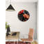 Horloge murale asiatique en verre trempé, rouge, noir, or-490804622-490804593