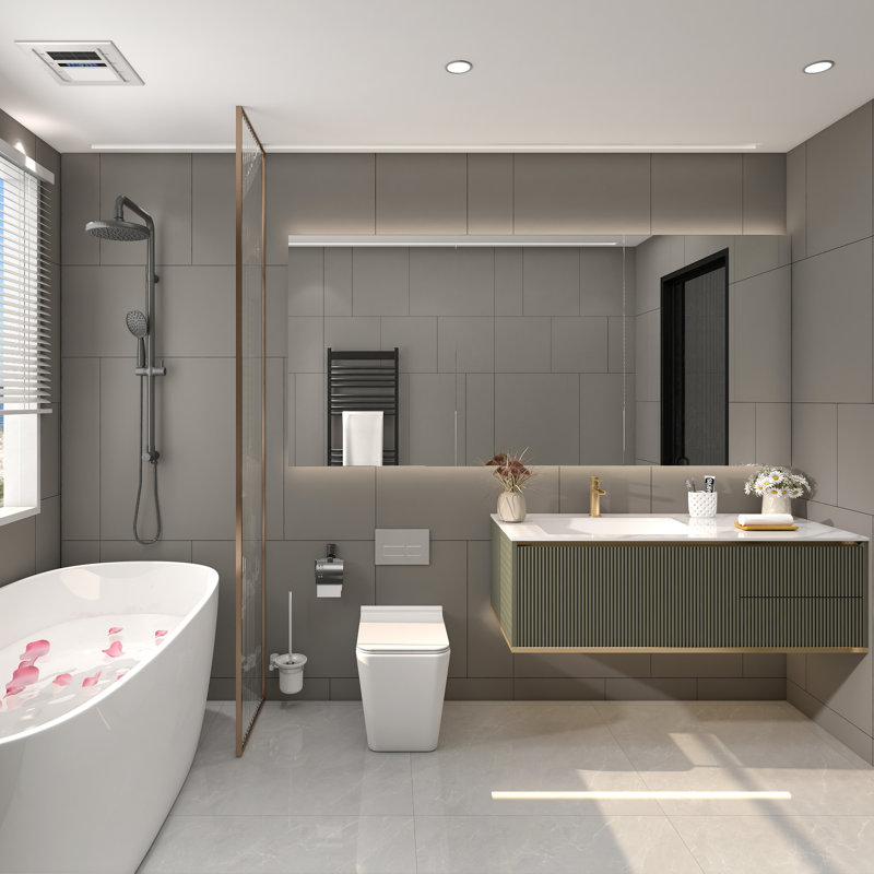 Toilette une pièce à fixation au sol avec siège confort MEJE (hauteur incluse) (siège inclus)