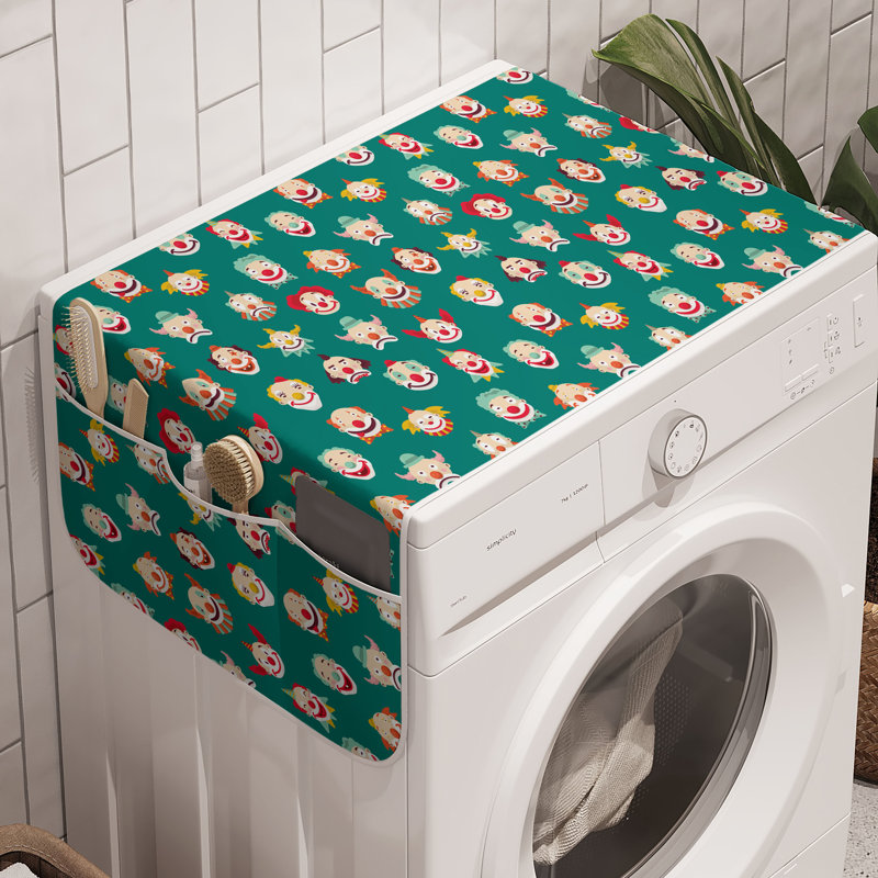 East Urban Home Carnival Washing Machine Organizer Pack of 2 47" x 18.5" Teal Multicolor