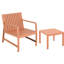 2-Piece Indoor/Outdoor Furniture Set 1 Chairs & 1 Coffee Tables Waterproof Pp Material - Easy Assembly Patio Conversation Set-1115461824