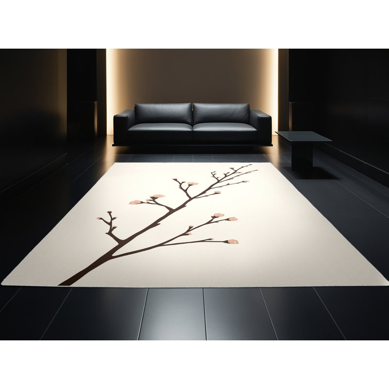 Machine Washable Holiday Easter Modern & Contemporary Abstract Rug in Beige – White Binding, 3x5
