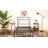 Dravin Metal Platform Bed Frame with Vintage Headboard and Footboard-790985213-779075233