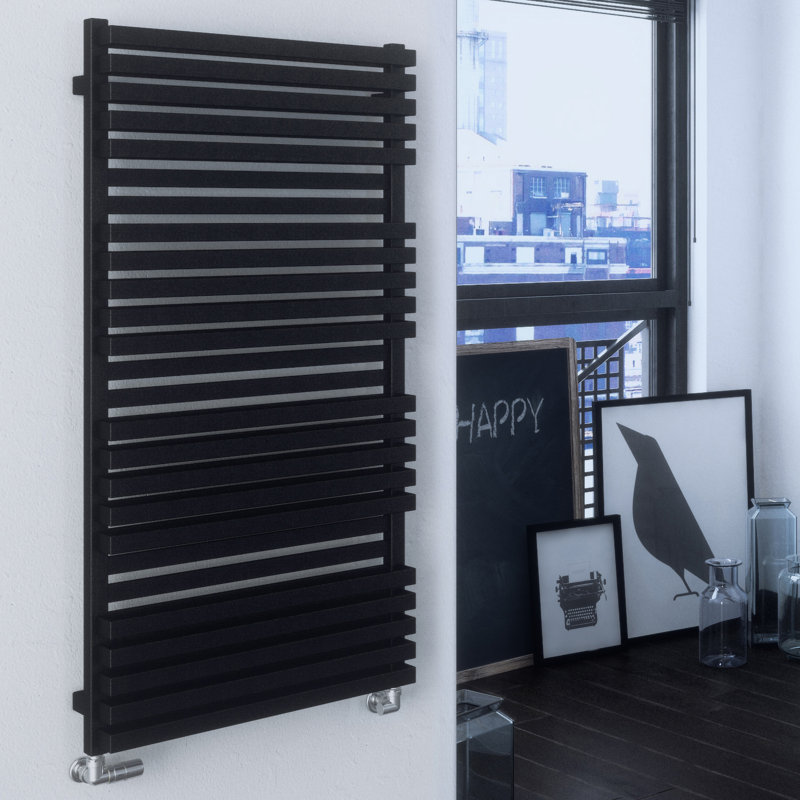 Quadrus Bold Heated Towel Rail, 118.5cm H x 45cm W x 12.2cm D 