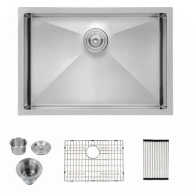 26  Undermount Sink - 26"X18"X10" Undermount Stainless Steel Kitchen Sink 16 Gauge 10  Deep Single Bowl Kitchen Sink Basin