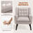 73cm Wide Tufted Polyester Armchair with Solid Wood Legs-1739323635