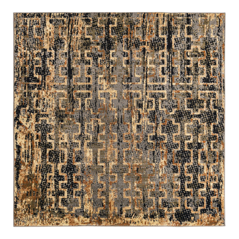 Tapis 17 étages Aura Karwan, Carré 5 pi 3 po