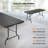 Coffee Colour Patio Folding Table Rectangular-2088339085