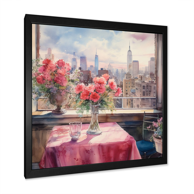 «Beautiful Table View of New York II - City New York», reproduction d'art sur toile, H 24 po x l 24 po x P 1 po