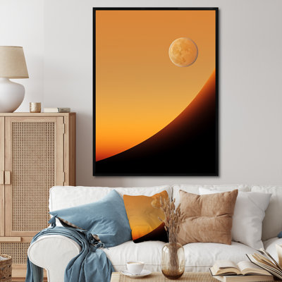 Lune jaune topaze crépuscule
