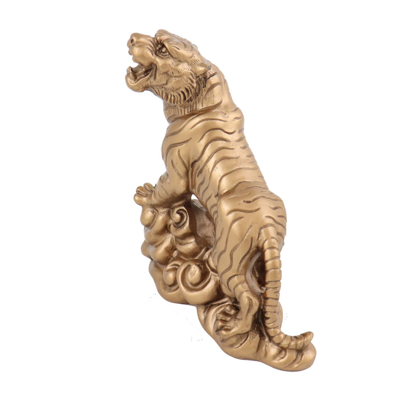 Statue de tigre doré