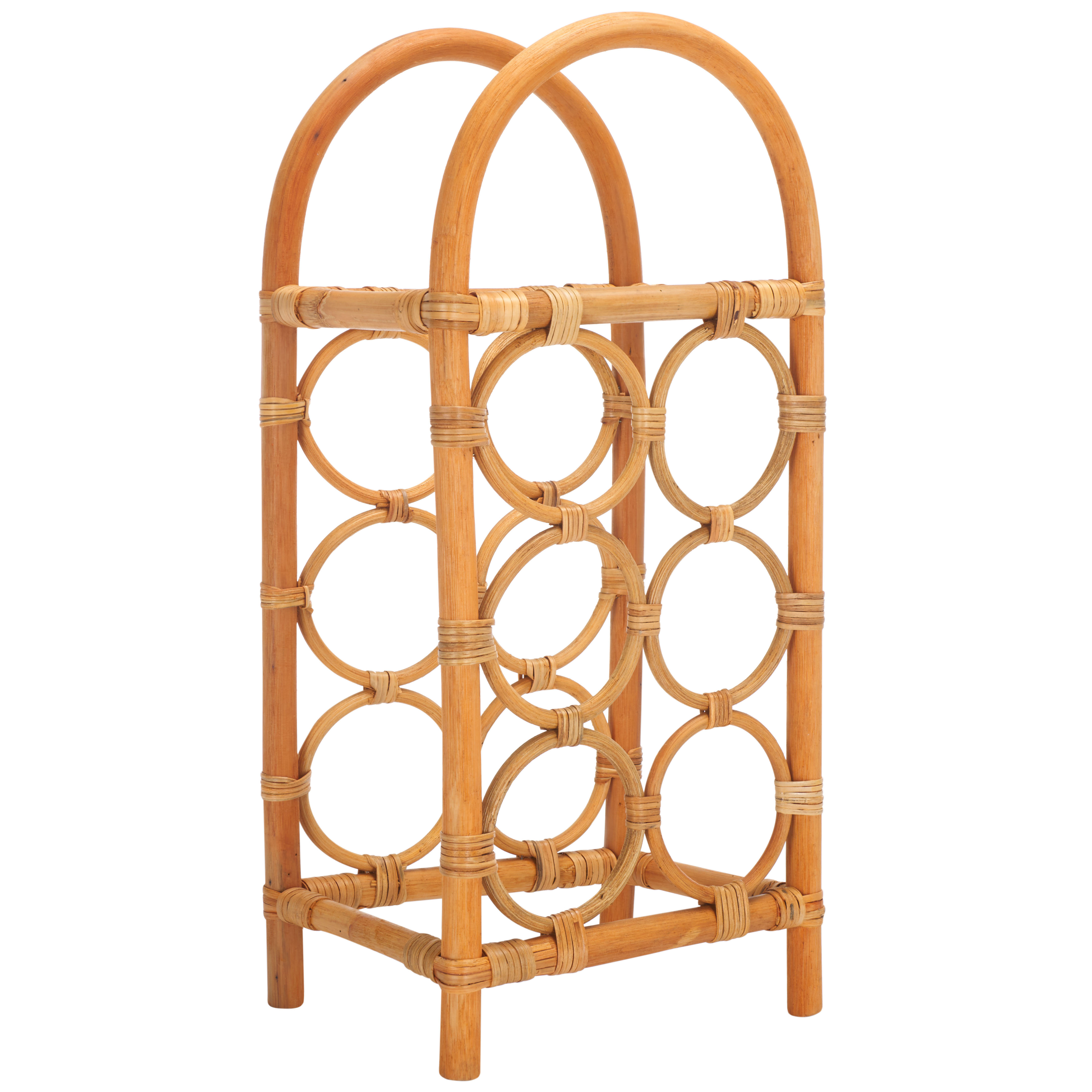 Bay Isle Home™ Aidann 6 Bottle Solid Wood Tabletop Wine Bottle Rack in Brown | Wayfair