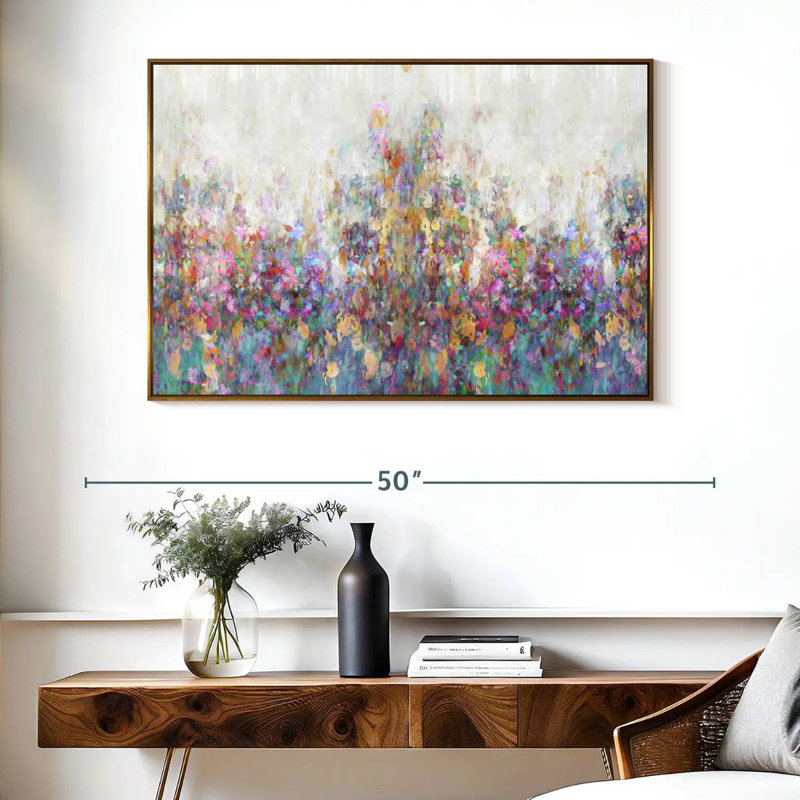 Couvert matinal, Cadre flottant doré, 40 po x 27 po