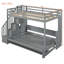 Full Size Over Full Murphy Bed with Hydraulic Lift and Desk, Space-Saving Wall Bed for Home Office, Grey