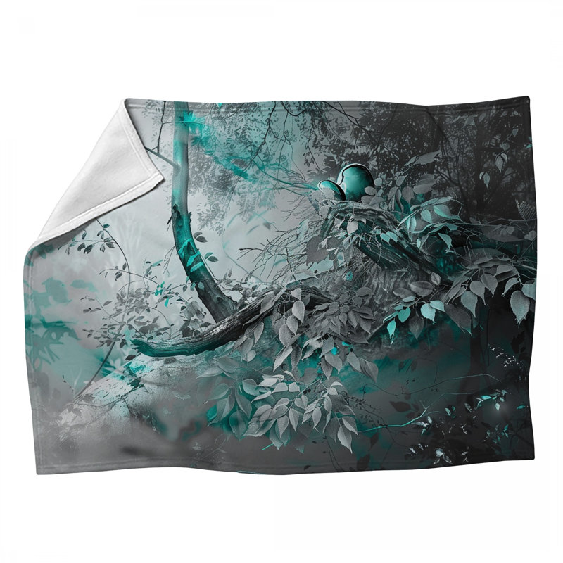 Bird Nest Nature Throw Blanket, 60" W x 80" L