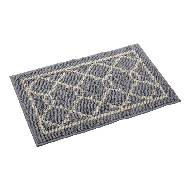 Connier Anti Slip Entryway Kitchen Mat, Light Grey