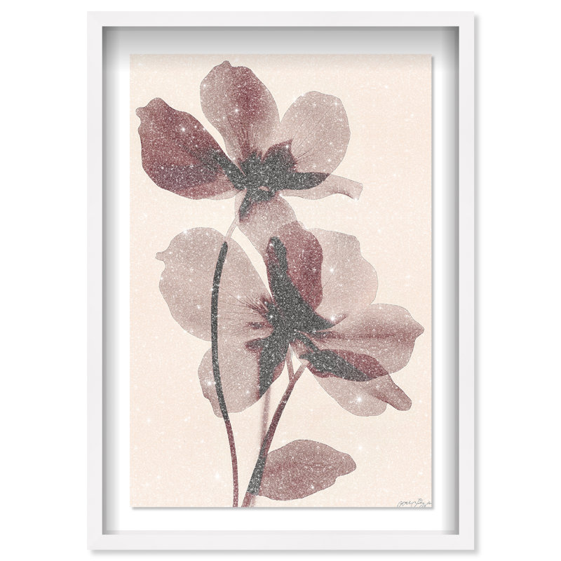 Crimson Coastline I Shadowbox Abstract Print by Oliver Gal, Black Frame, 10 x 15, 55.5"H x 37.5"W, White Frame