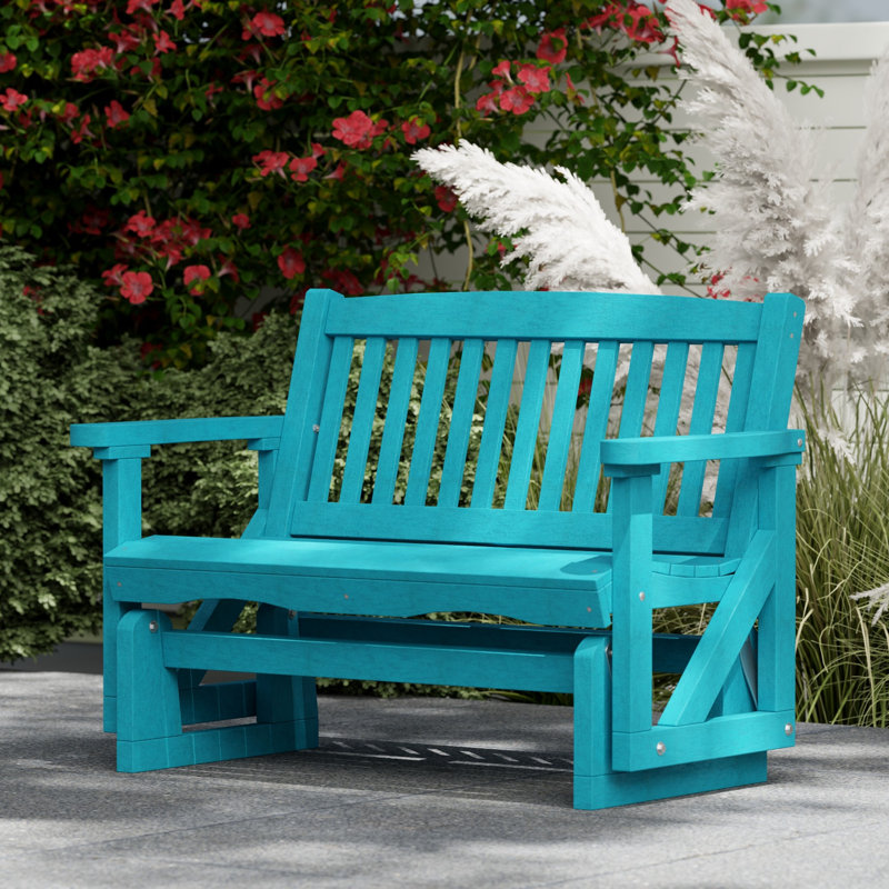 Fauteuil oscillant classique Mission, Bleu Aruba