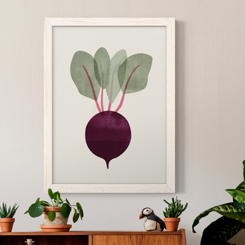 Organic Veg IX - reproduction d'art sur toile, H 20 po x l 24 po x P 1 po, Cadre blanc