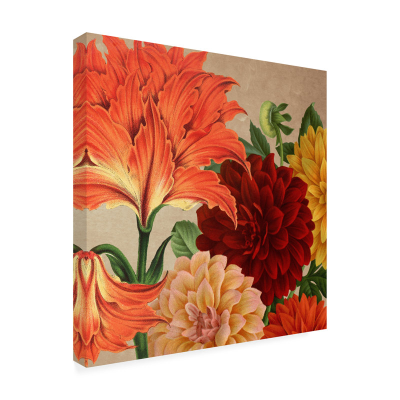 Art mural sur toile tendue - «Autumn Flare - Square» par Gail Fraser pour décoration de salon, de chambre à coucher ou de bureau - 35 x 35