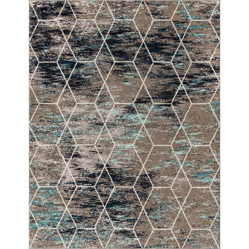 Johnstonville Geometric Indoor Rug, Rectangle 7'10" x 10'