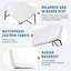 4 chaises en similicuir blanc - sièges de style moderne, minimaliste et industriel-1146090572