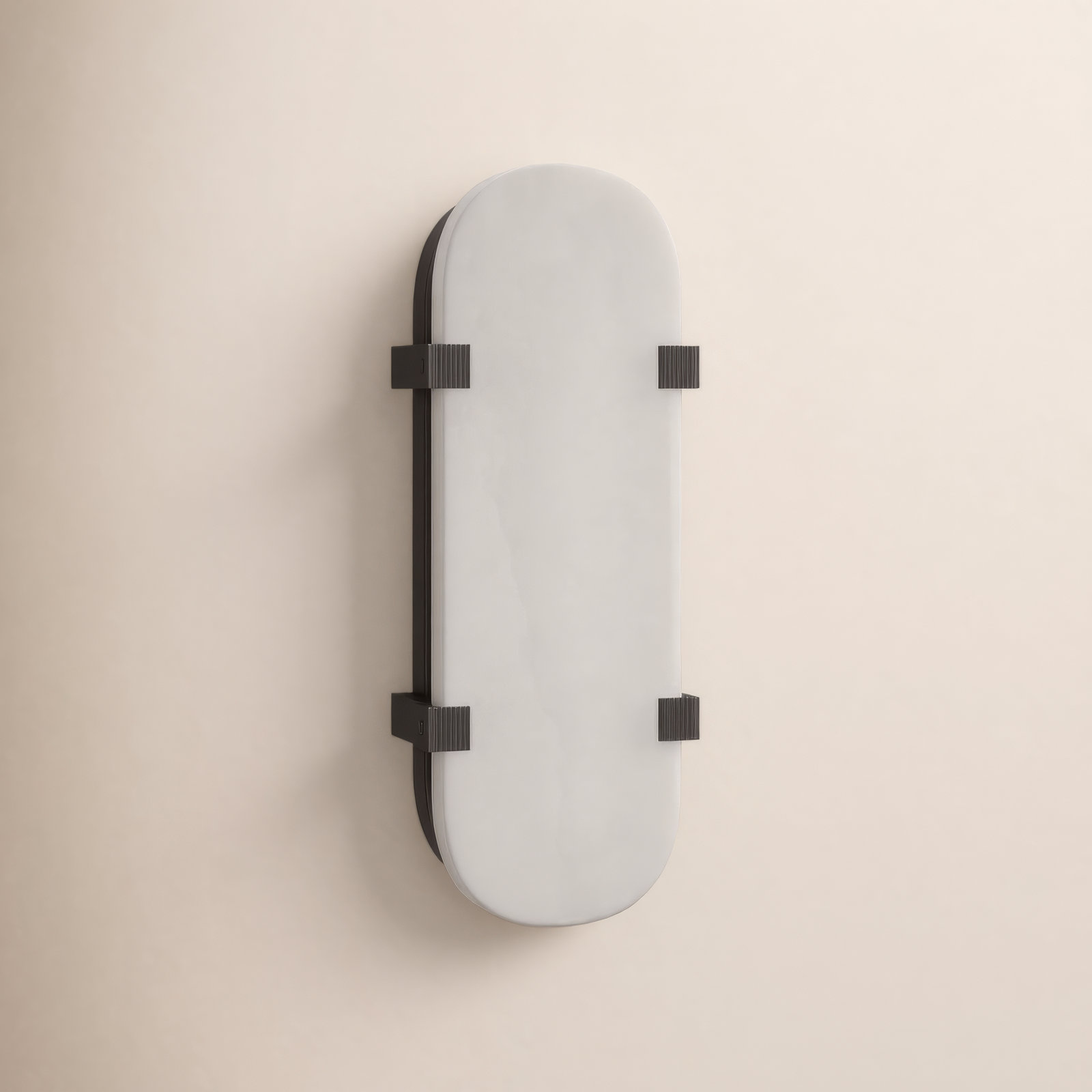 Alister Single Light Dimmable LED Flush Mounted Sconce, Old Bronze